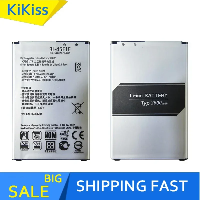 Bateria de alta qualidade 2410mAh LG K4 2017 versão M160 Aristo MS210 K8 BL-45F1F (não para K3)