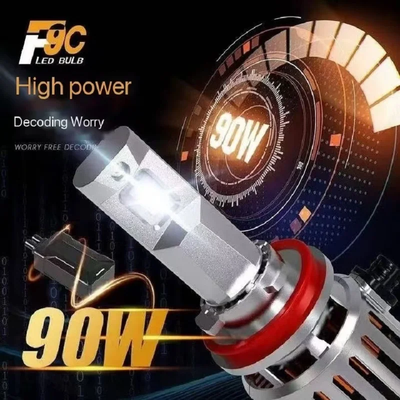 

F9C 180W 16000Lm 6500K H4 H7 H11 9005 9006 9012 Car LED Headlight Bulb LED Light Same As Halogen Color For Toyota Honda Hyundai