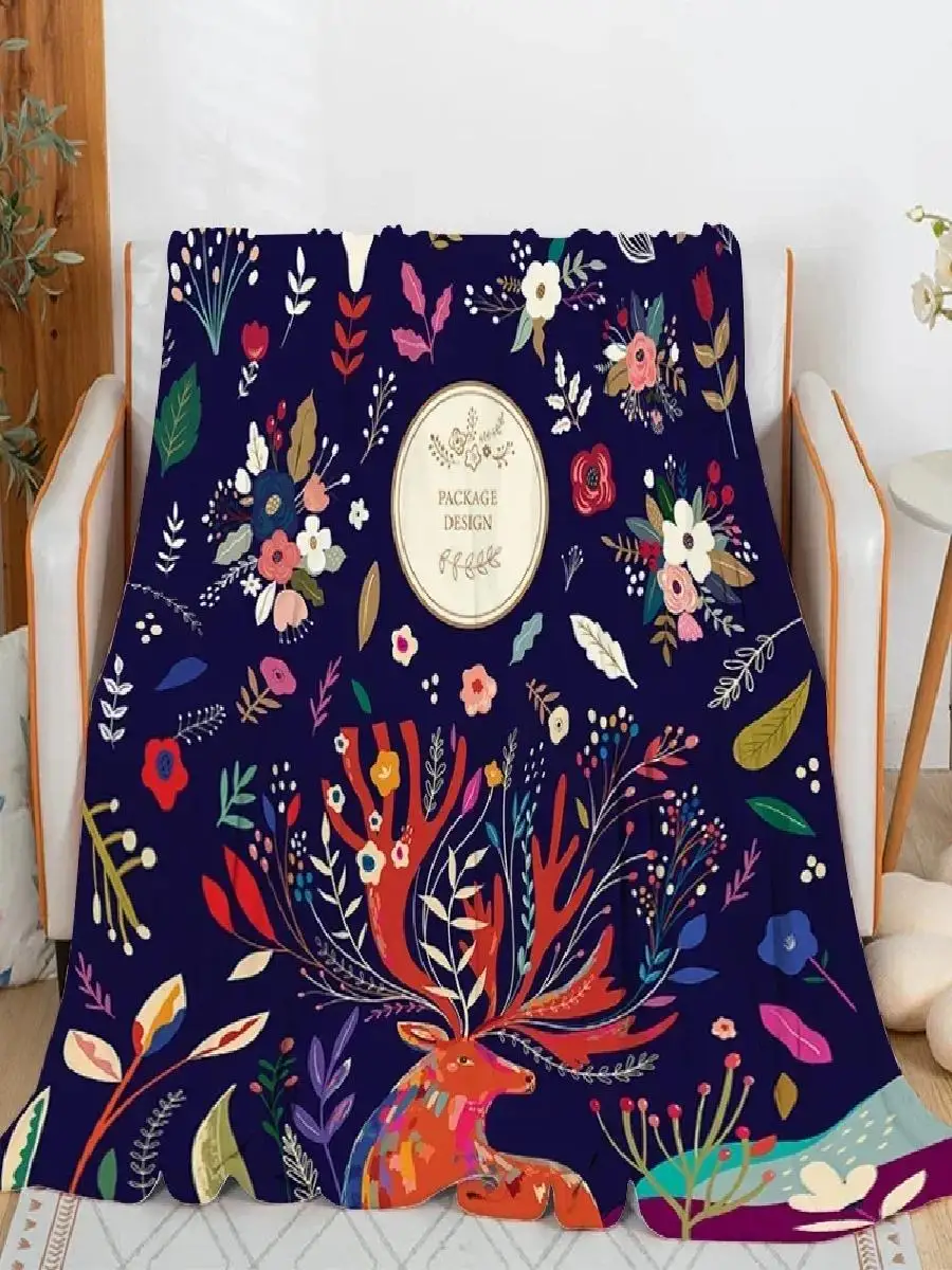 Day of the Dead Microfiber Sofa Blanket  King Size Soft Fleece for Winter Nap Bed Knee Camping Home Warm  Cozy