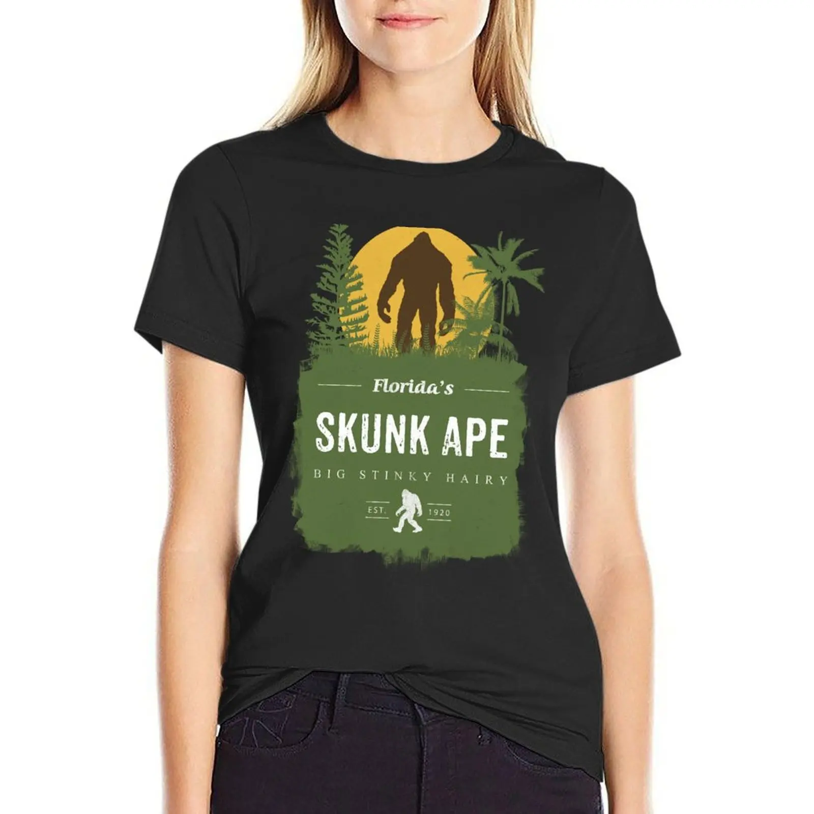 Florida's Skunk Ape T-Shirt summer top funny Woman clothes