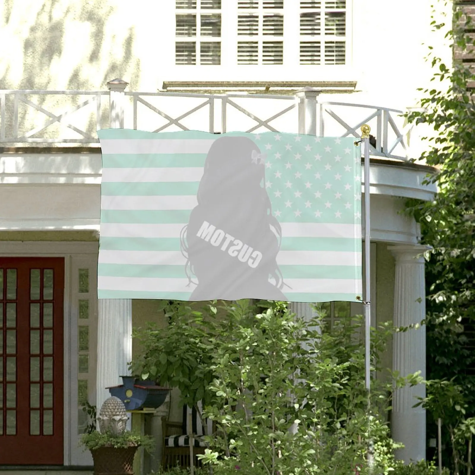 Custom American Flag Personalized Multiple Colors Indoor Outdoor Home Room Decor Party Gift Durable Polyester Flags 4 Eyelets - view 2