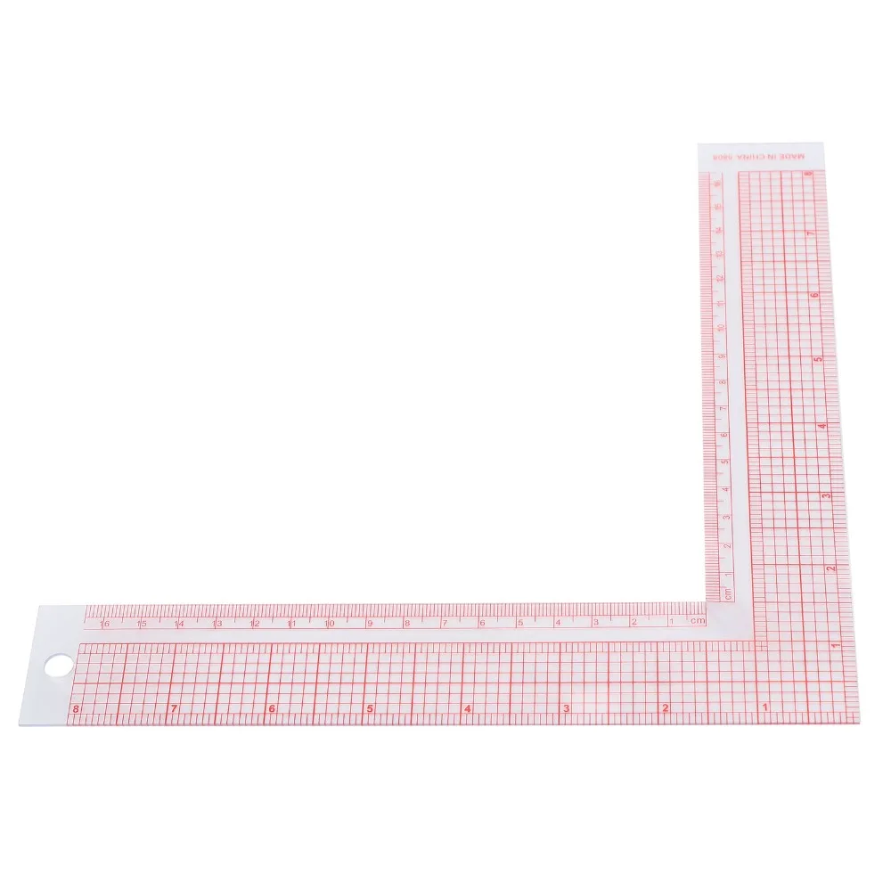

Measuring Tool 90 Degree Square Ruler Plastic Arc Line L-Shaped Ruler Sewing Ruler Tailor Drawing