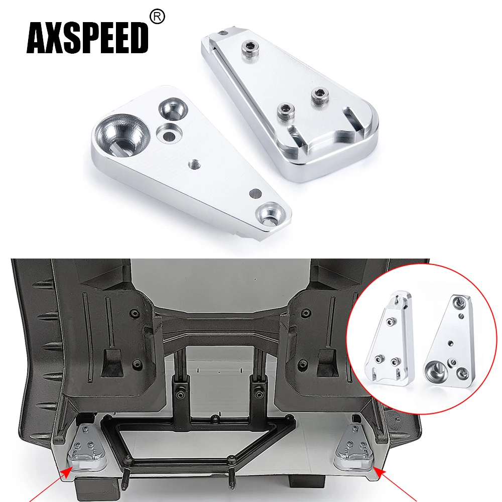 AXSPEED Metal Front & Rear Light Bracket Housing Lamp Cups Lampshades for TRX-4 Defender 1/10 RC Crawler Car Truck Model Parts