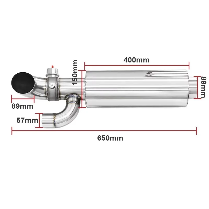SYPES High-Quality Stainless Steel Exhaust Pipe Muffler 3/3.5 Inch Vacuum Valve Universal Remote Control System for Automotive