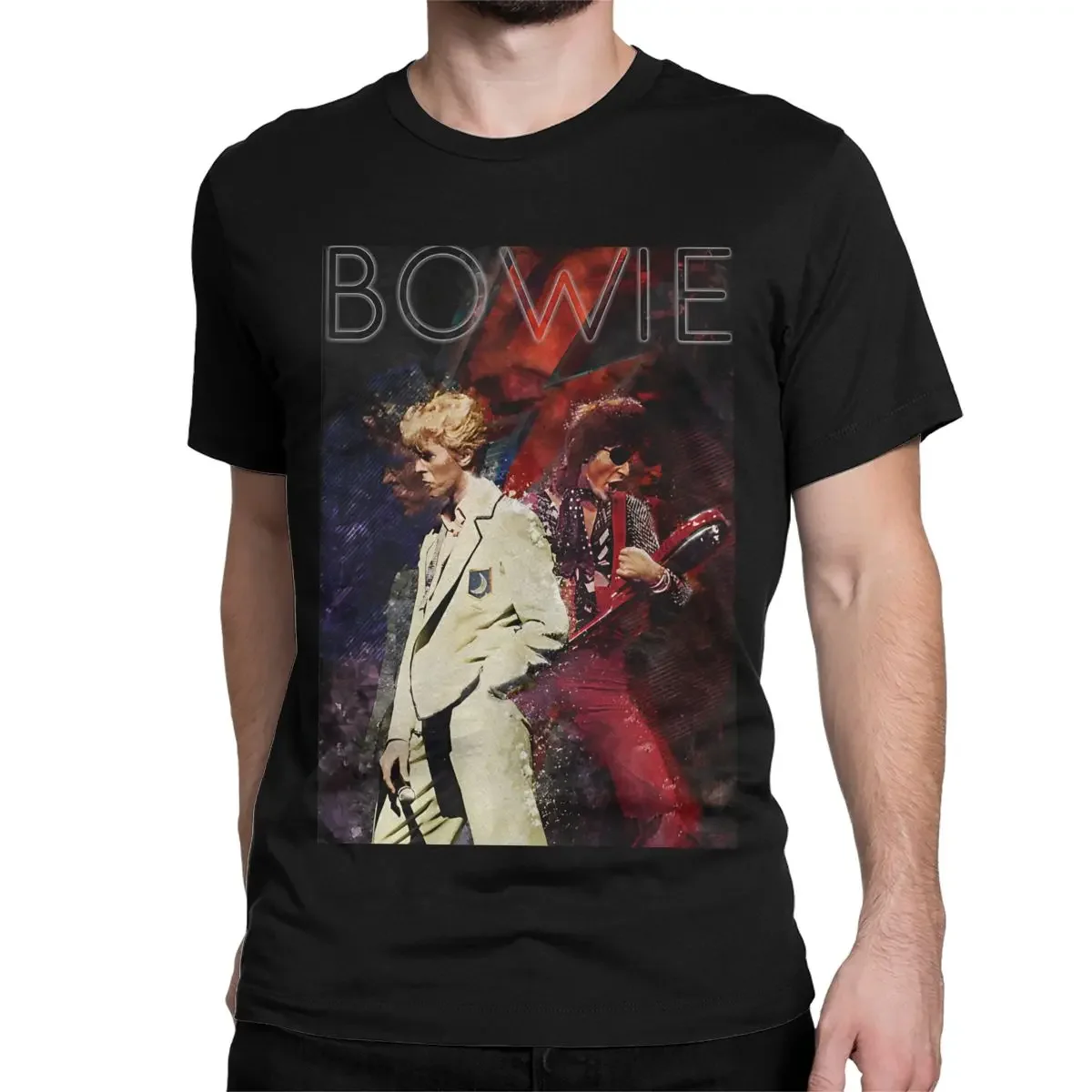 Men Women English Singer Actor T Shirt Davids Star Bowied Cotton Tops Vintage Short Sleeve Crewneck Tees Plus Size T-Shirts