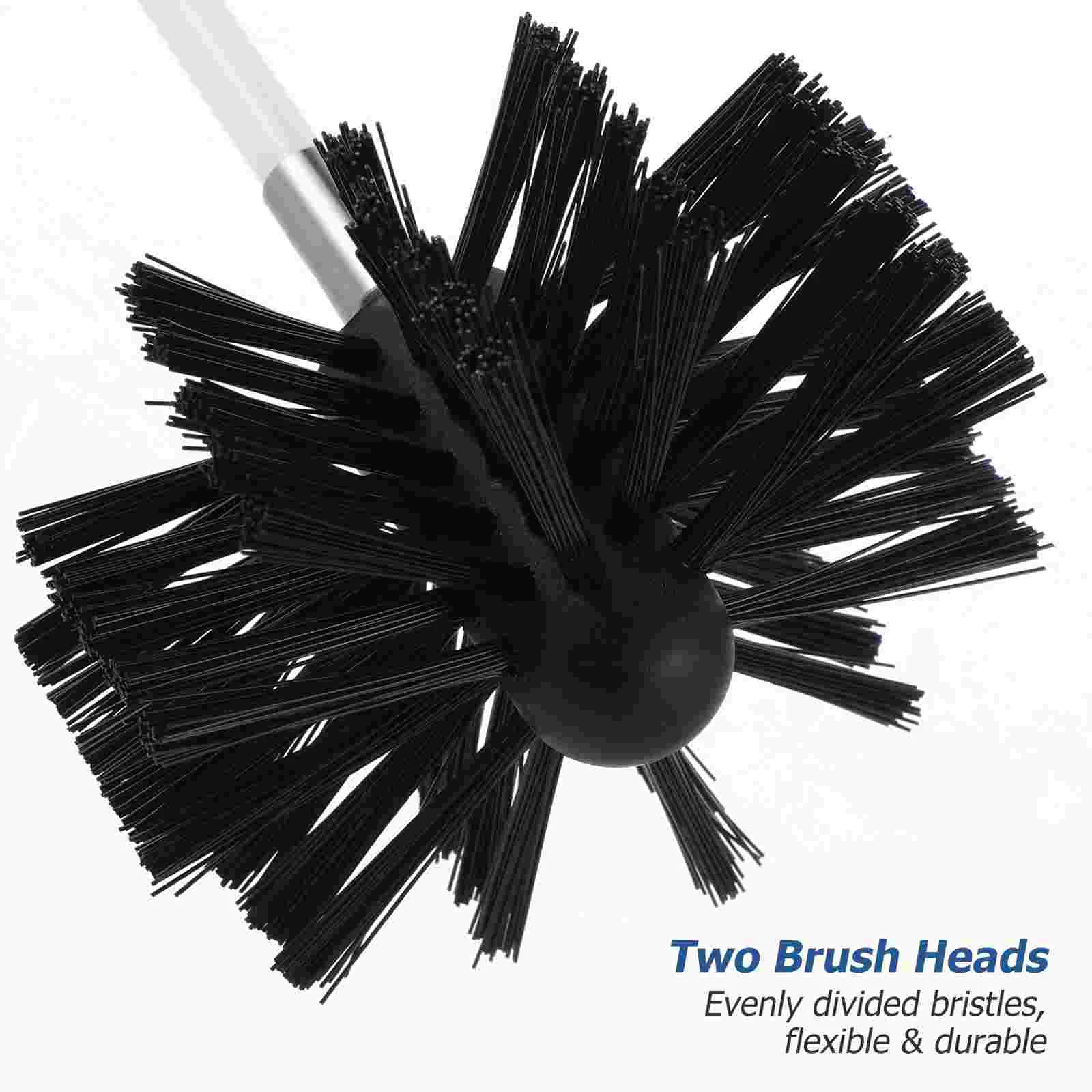 18 Pcs Pipe Cleaning Brush Rods + Two Heads One Hexagonal Dryer Duct Chimney Sweep Drill Tube Lab Gutter Tools Cleaner Pp