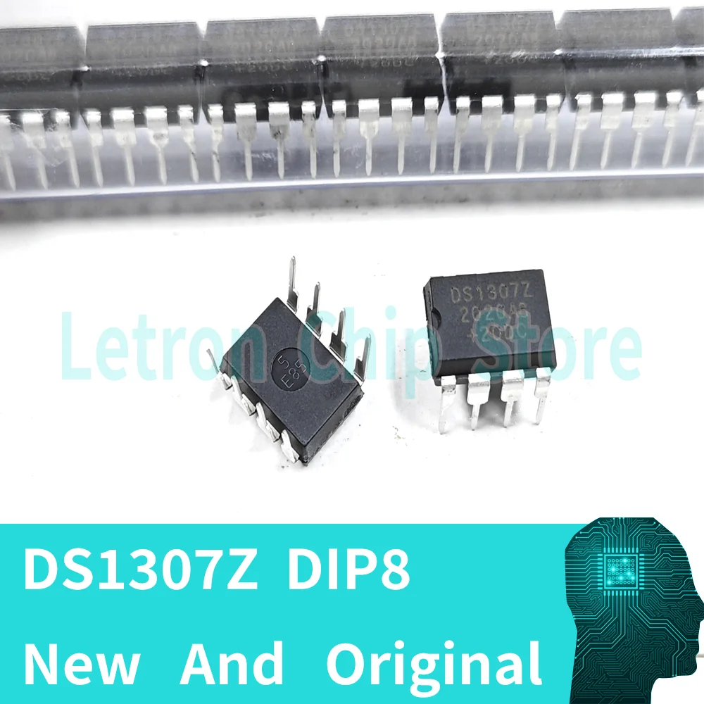 10PCS DS1307 DIP8 DS1307N DIP-8 DS1307ZN DIP New And Original  I2C Real-Time Clock IC