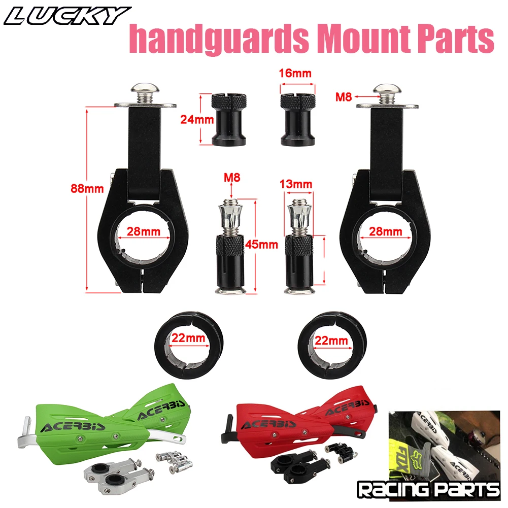 

Motorcycle 22 28mm Handlebar Hand Guards Clamps Mount Kit 22mm 28mm Handguards Mount Parts Dirt Bike ATV Quad