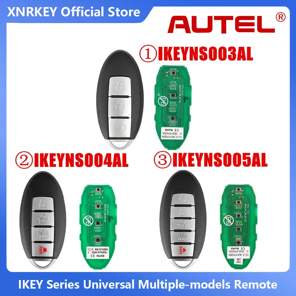 

AUTEL MAXIIM IKEY Premium Style IKEYNS003AL for Nissan 3 4 5 Buttons Universal Smart Key for KM100 KM100E IM508 IM608 PRO