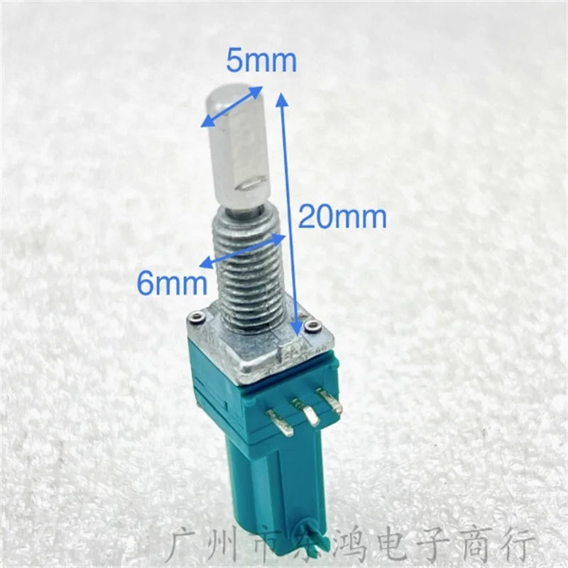 5 PCS South Korean RK097 Volume Amplifier Adjustable Potentiometer Press Self Locking Push Stretch Shrink Axis Single B20K 3-Pin
