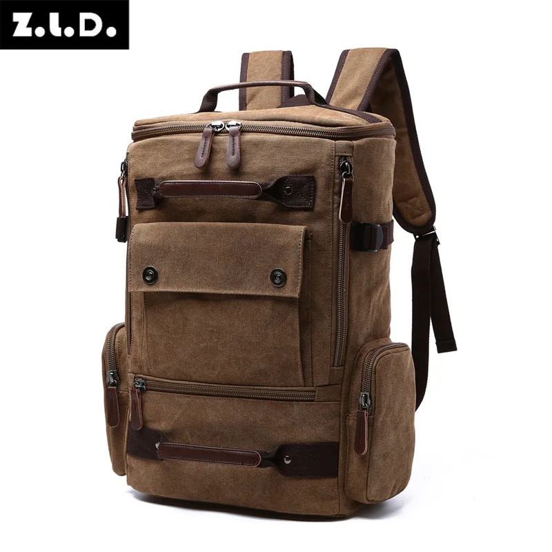 new-canvas-backpack-men's-double-shoulder-bag-large-capacity-computer-bag-casual-multi-use-travel-bag-korean-trend