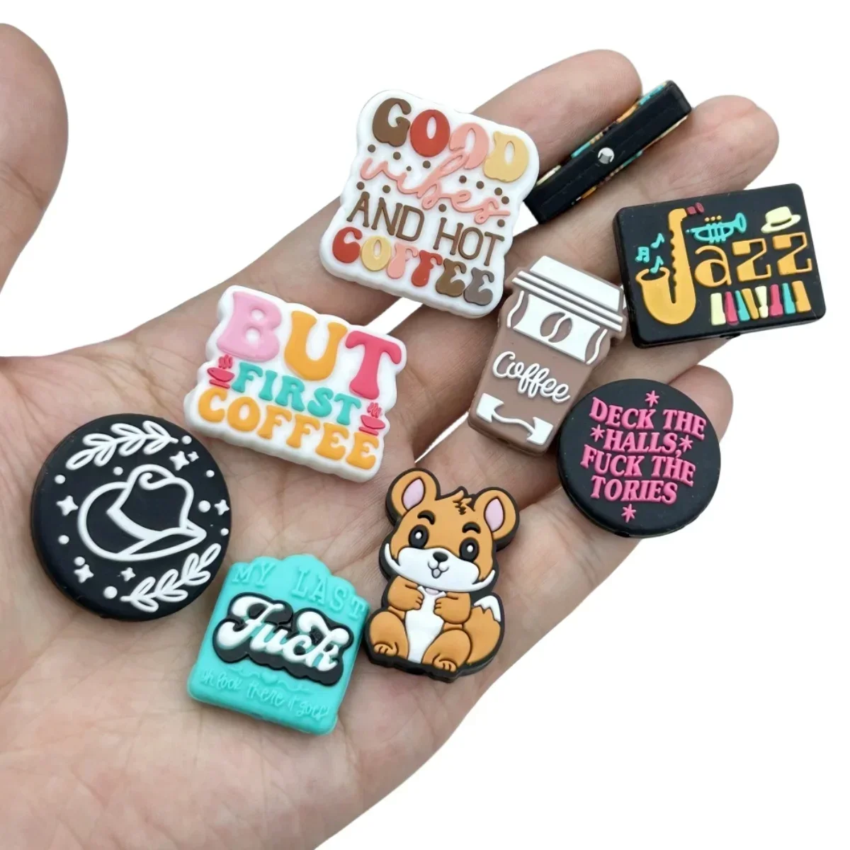 10PC Coffee Square Bead Teethe Baby DIY String Pen Bead Nipple Chains Jewelry Accessories Teethe Focal Beads Baby Silicone Bead