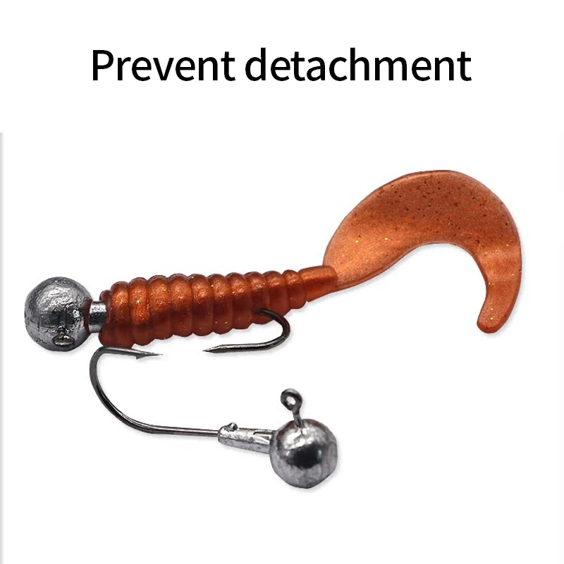 10 Stück Metall-Jigköpfe Angelhaken aus Wolfram, scharfe Jiggingköpfe für Weichköder, Wurm, Crappie-Jigs, Angelhaken für Salzwasser 지그헤드 – Detail 3