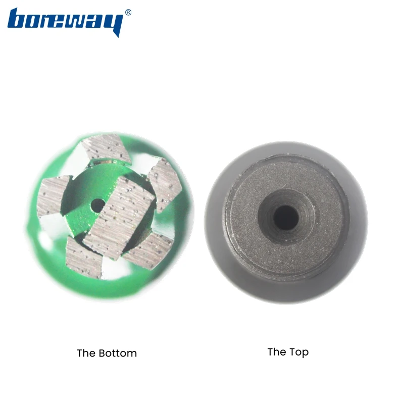 Boreway 1/2"Gas Diamond Finger Bit D22*40T CNC Segment Drill Router Bit With Water Hole In Bottom And Side For Granite Counter