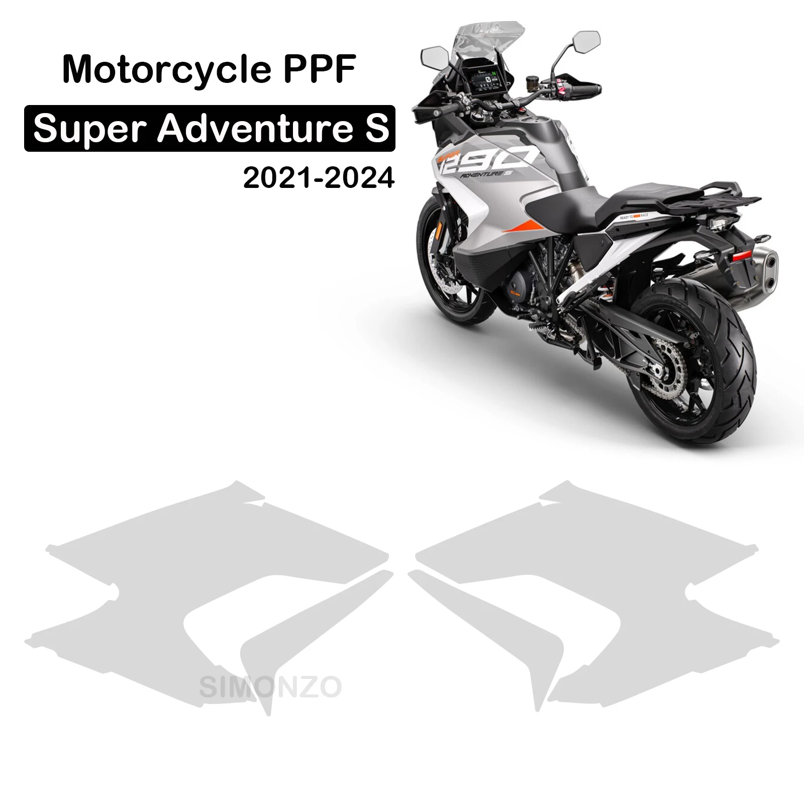 PPF For Super Adventure S 2021-2024 Motorcycle TPU Transparent Ultra-Thin Paint Protection Film Kit Super Adv S Parts