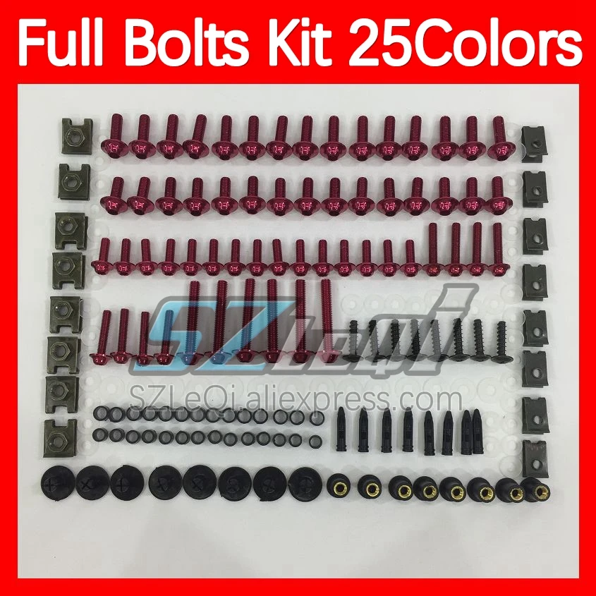 Fairing Bolts Full Screw Kit For KAWASAKI NINJA ZX-11R ZX11 ZX11R 1993 1996 1997 1998 1999 2000 2001 Body Bolt Screws Nuts 268ps