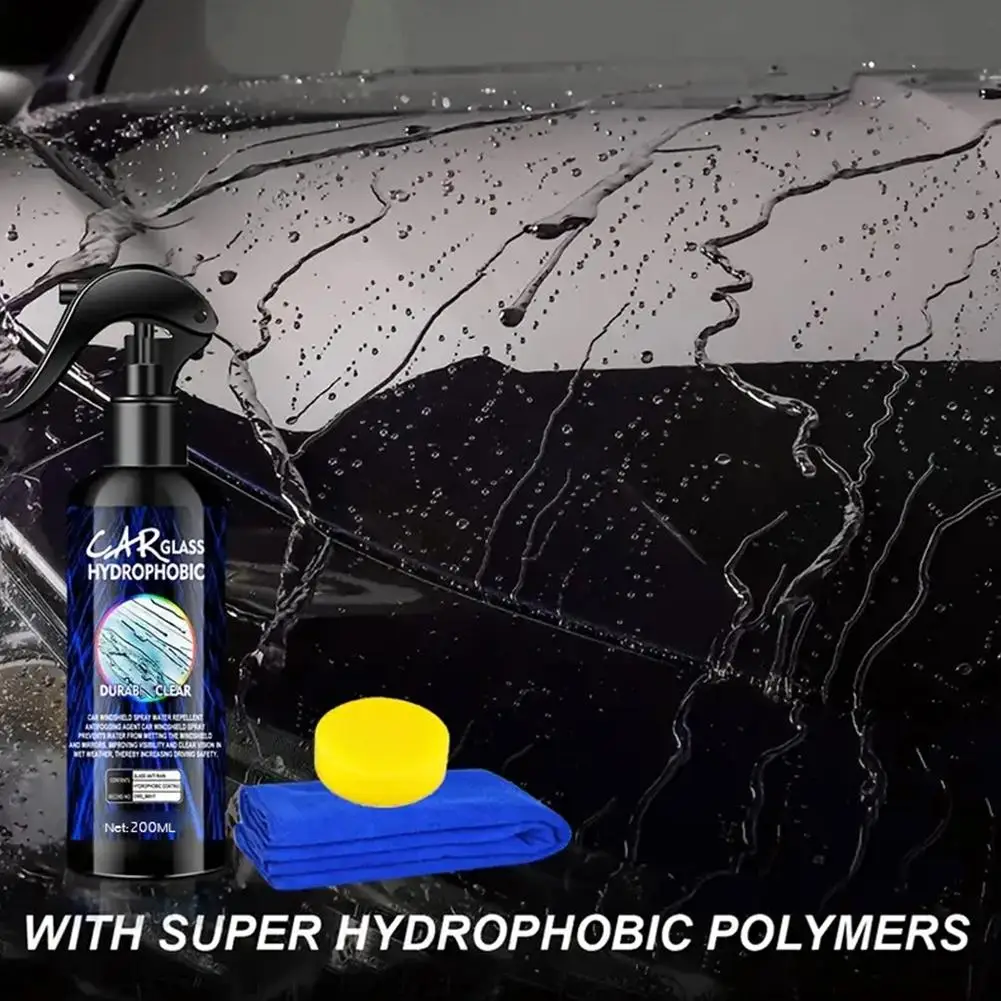 100/200ml Cars Glass Anti-Rain Spray Auto Water repellent Coating Agent Waterproof Rainproof Anti-fog Glass Cleaner