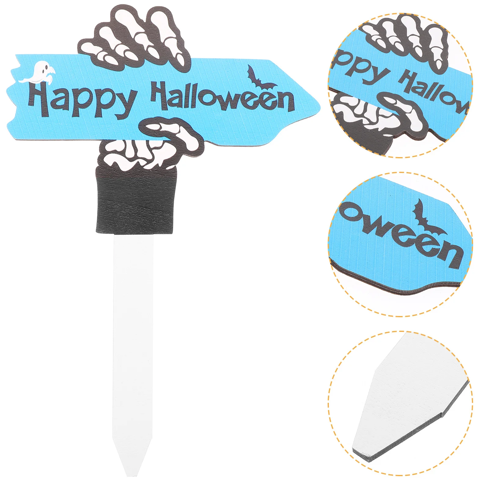 Halloween Garden Sign Outdoor Wood Signs Halloween Yard Decoration Special Design Easy to Use for Horror Scenes