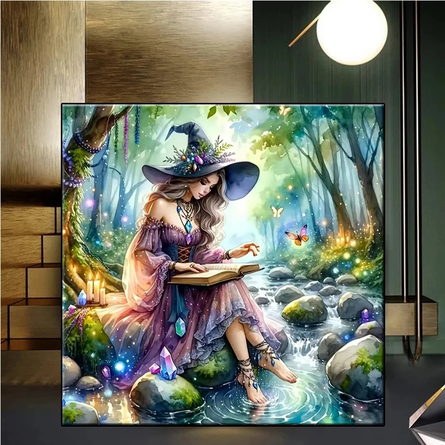 

Полный комплект алмазной живописи, новая мечта, лес, волшебная ведьма, мозаичная картина, алмазная вышивка, домашний декор