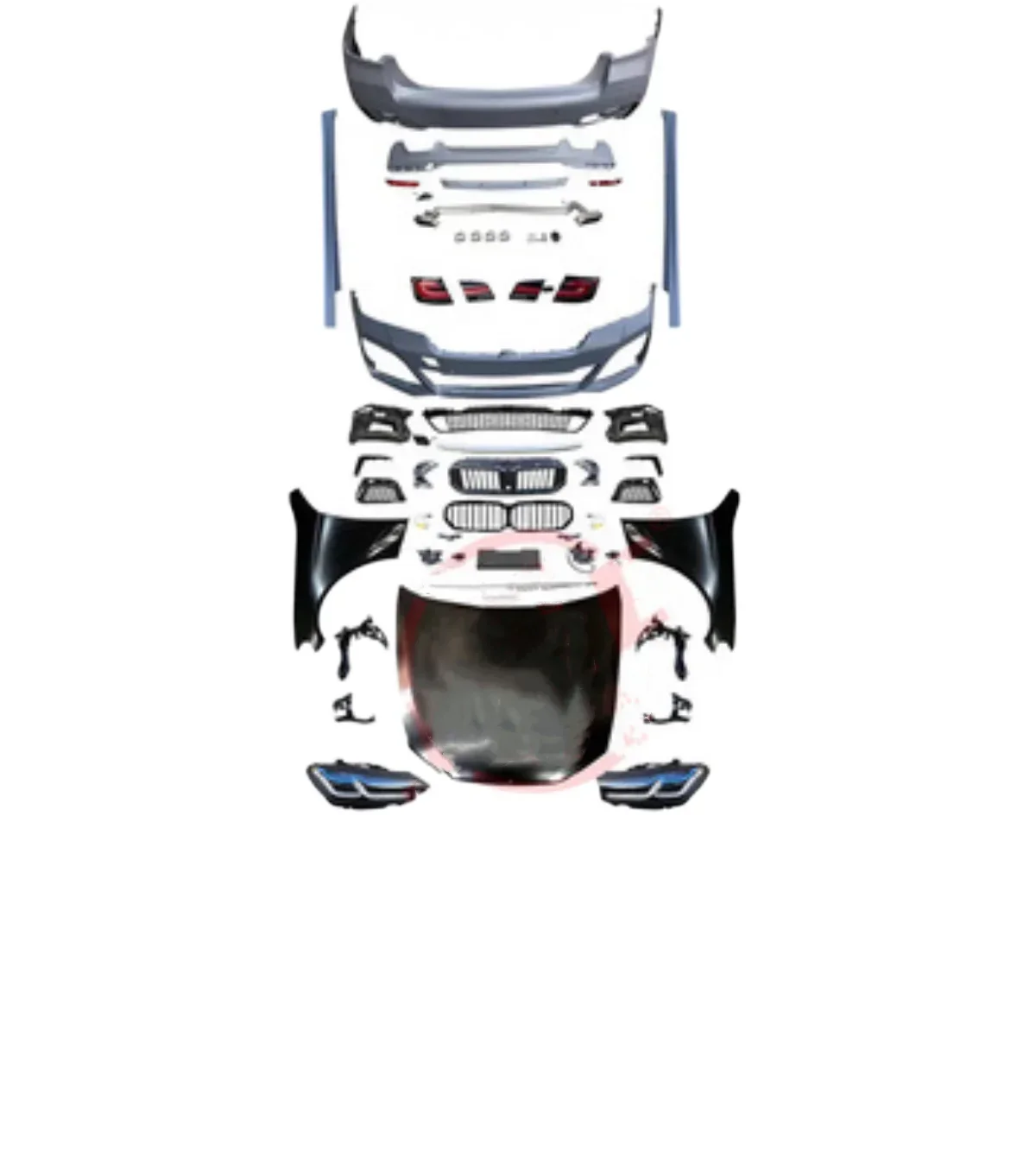 

Front Rear Bumper surround Body kit headlight hood cover Side skirt for BMW 5 Series F10 F18 modified M5 525i 530li M4 MT