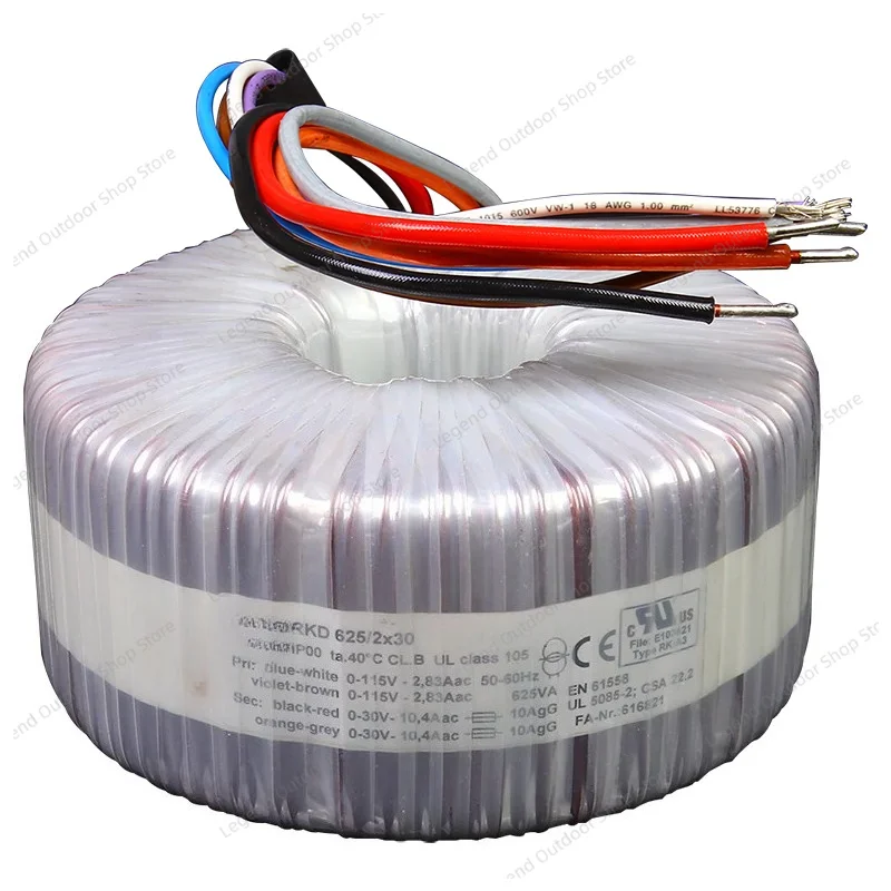 625W Double 30V Imported Block Toroidal Transformer Fever Ring  625VA HiFi Audio