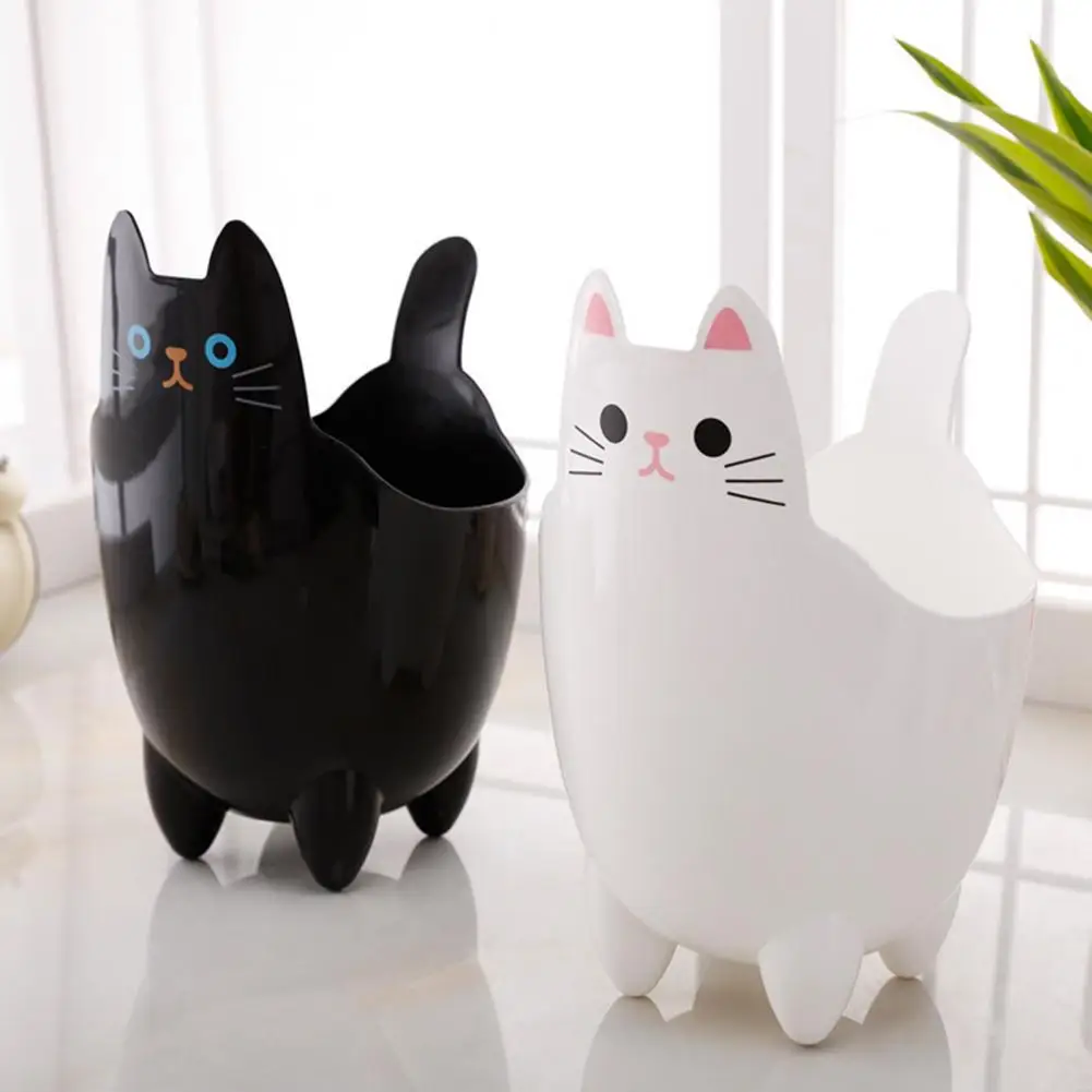 Desktop Trash Can Without Cover Cat Shape Garbage Storage Living Room Trash Storage Bucket Household Supplies