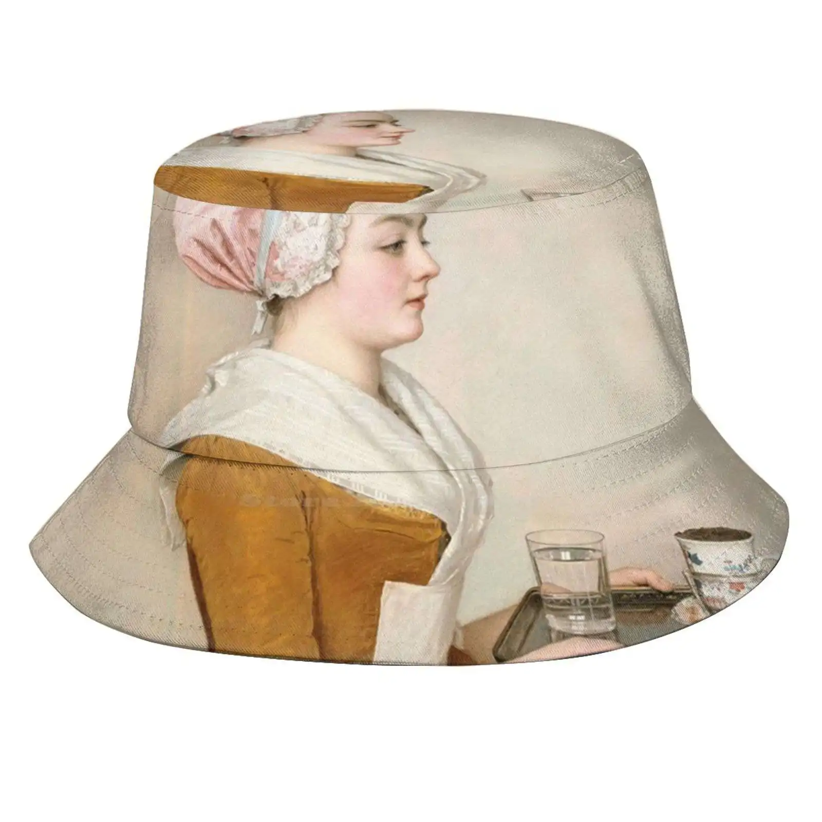 Jean-Etienne Liotard - The Chocolate Girl Sun Cap Fisherman Hat Bucket Hats Classic Symbolism Elegant Melancholic Art Trend