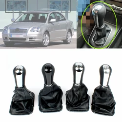 5/6 Speed Manual Stick Gear Shift Knob And PU Leather Boot For Toyota AVENSIS T25 MK2 II  2003 2004 2005 2006 2007 2008 2009