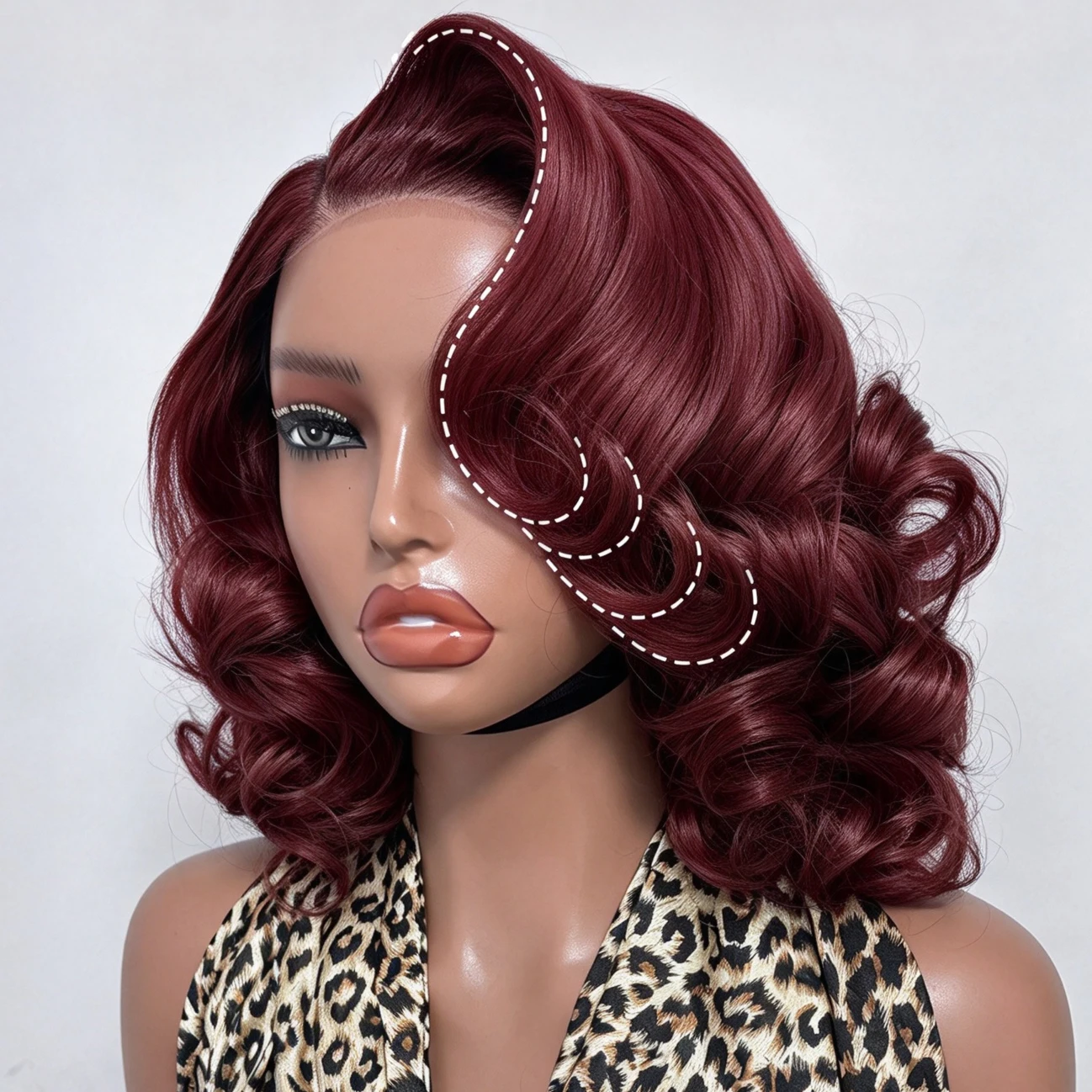 Burgundy Red 99J Body Wave Short Bob Wigs 13x4 Lace Frontal Wigs Human Hair HD Transparent Lace Color Bob Wig For Women