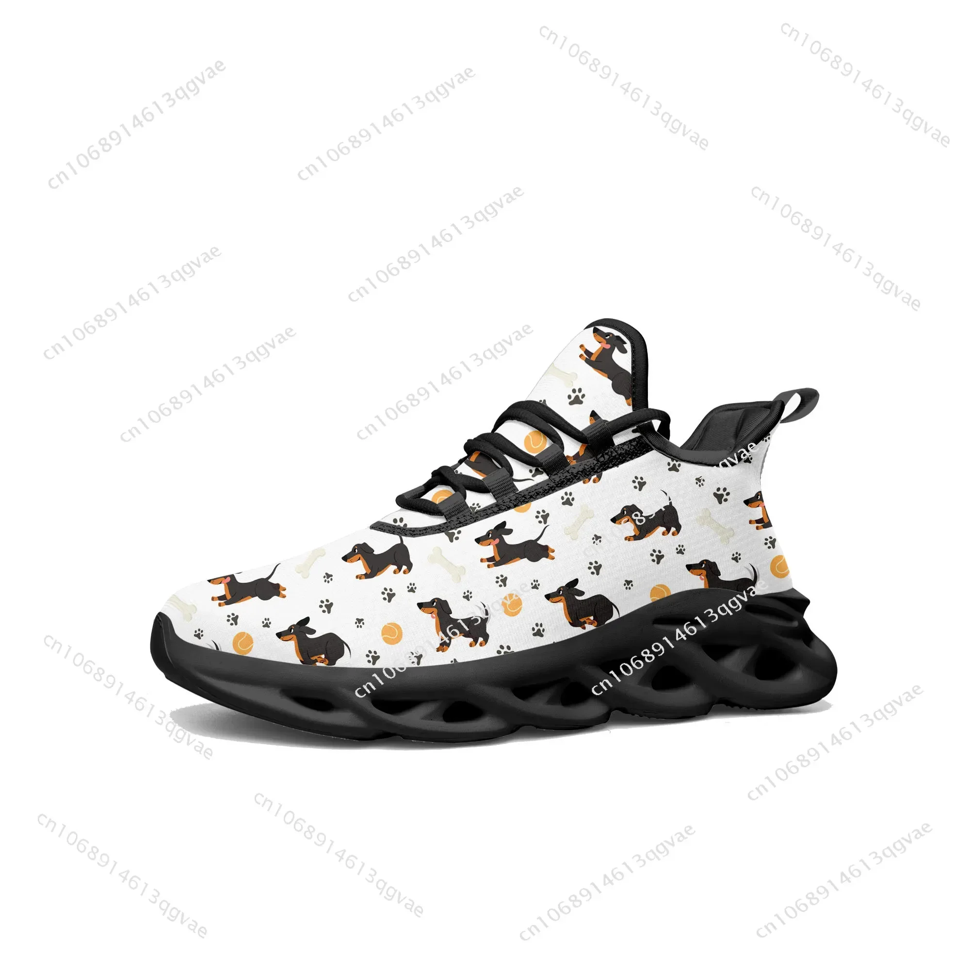 Cute Dachshund Pet Dog Flats Sneakers Mens Womens Sports Running Shoes High Quality Sneaker Lace Up Mesh Footwear Custom Shoe