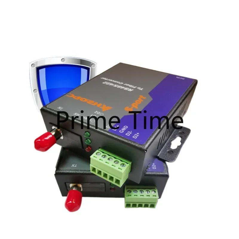 1 pair Industrial grade 2 Way RS485 Optical Fiber Converter 485 Optical Cat 485 Transceiver MODBUS to Optical Fiber