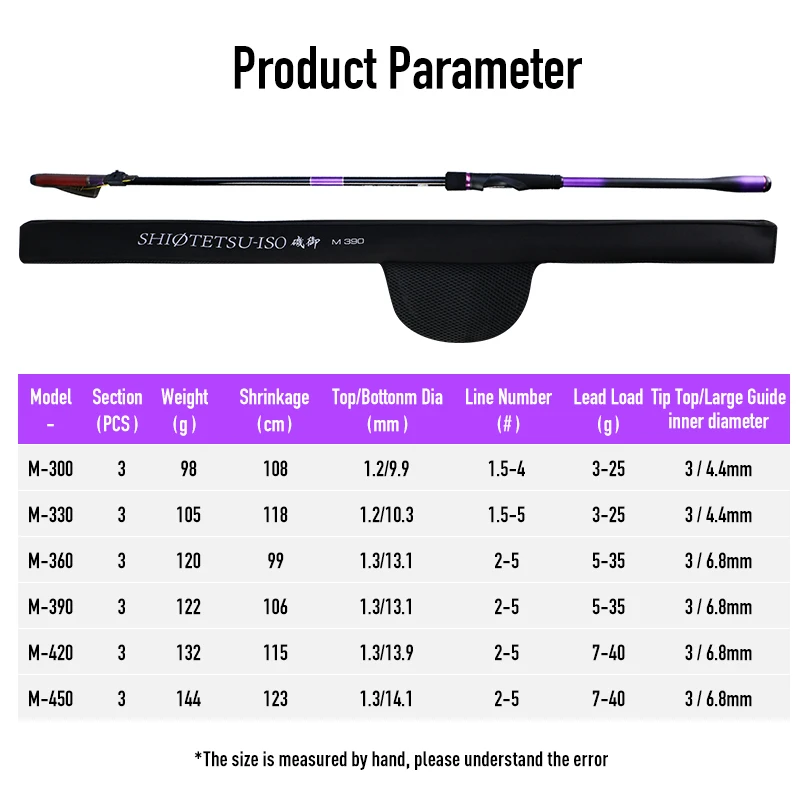 Leydun ISO Fishing Rod Toray 46T+40T Carbon Fiber Telescopic Rock Saltwater Fishing Rod Anti-Tangle Guide Ring Portable Rod