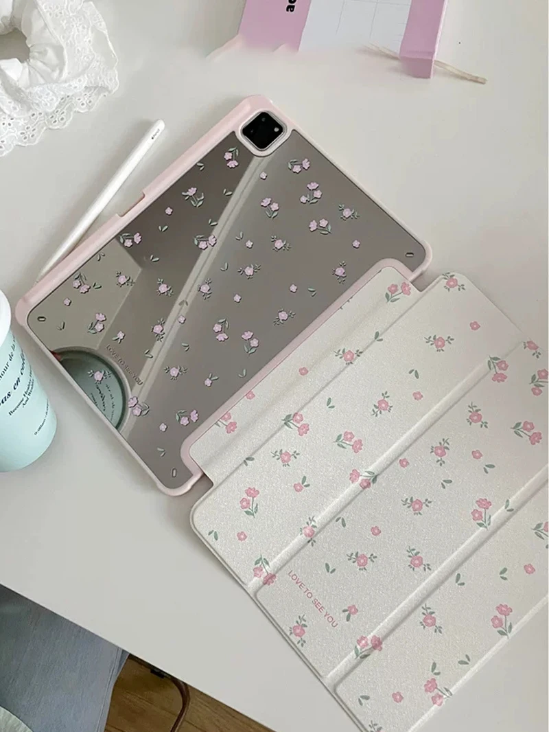 2026 New Mirror Tablet Case For iPad 11th A16 10 9 8 7 5 Pro 13 11 M5 M4 M3 M2 12.9'' Air 4 3 2 1 Mini 7 6 8.3'' Cover
