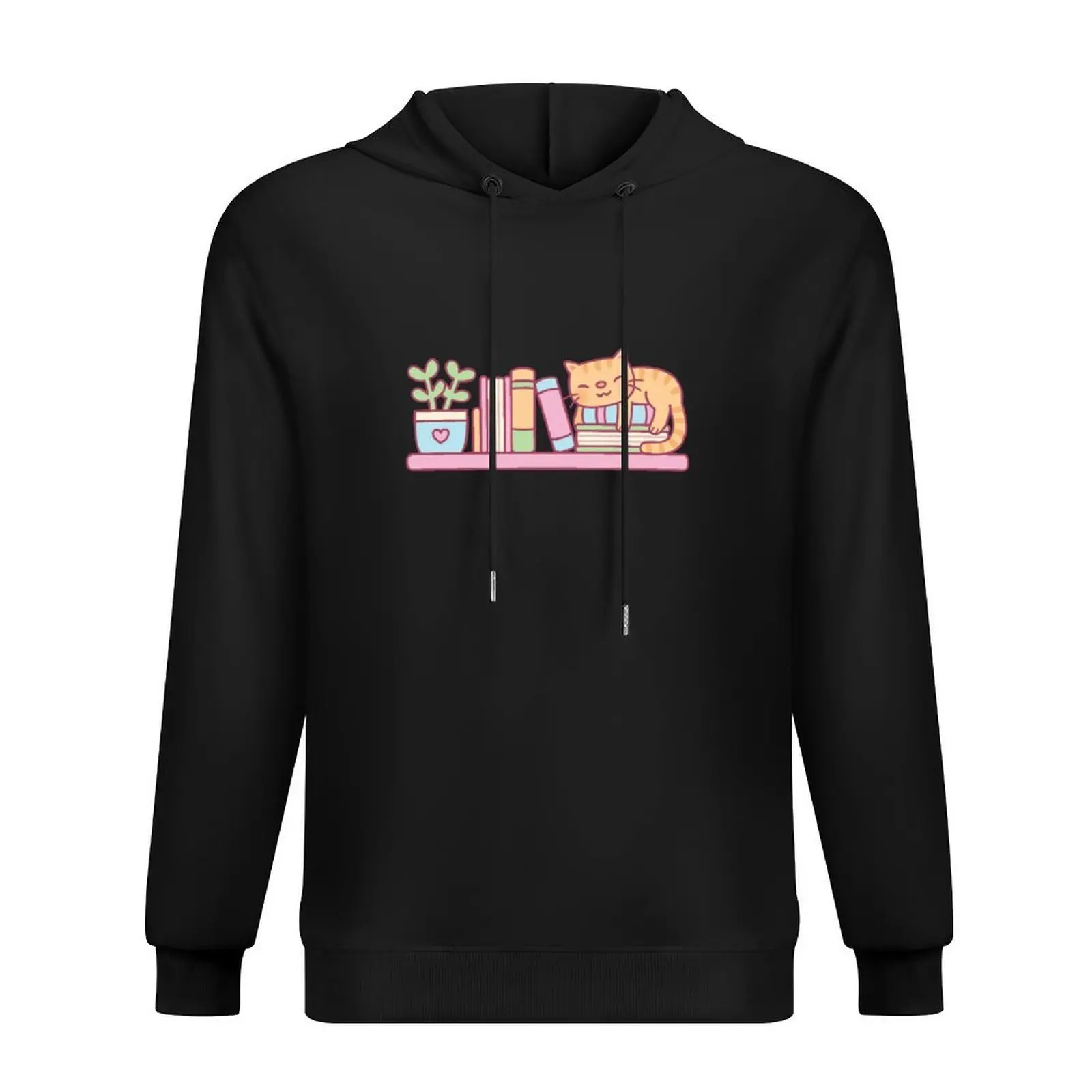 

Books, Plants and Cute Cat Doodle Hoodie aesthetic clothing winter clothes men clothing autumn jacket men hoodie for men