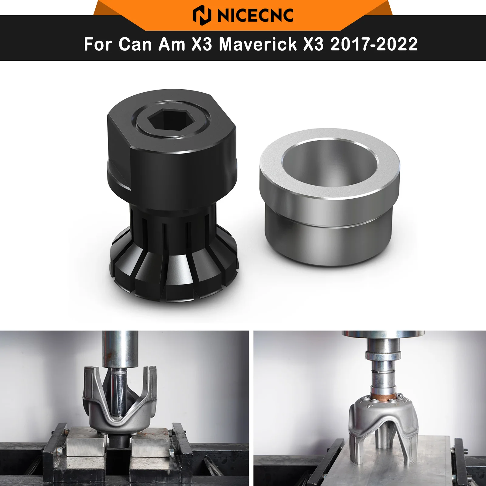 

NICECNC Secondary Clutch Cam Bushing Install and Removal Tool Kit For CAN AM Maverick X3 2017-2022 UTV Inner Half Bushing Oilles