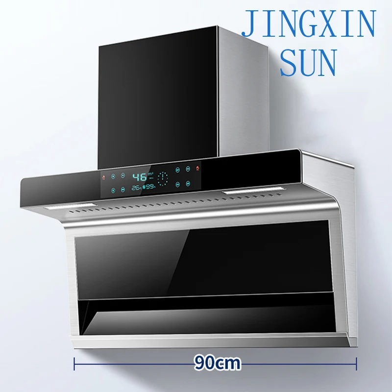 Range Hood For Kitchen Stainless Steel High Suction Automatic Washing Kitchen Touch Control Kitchen Extractor Hood Ventilator