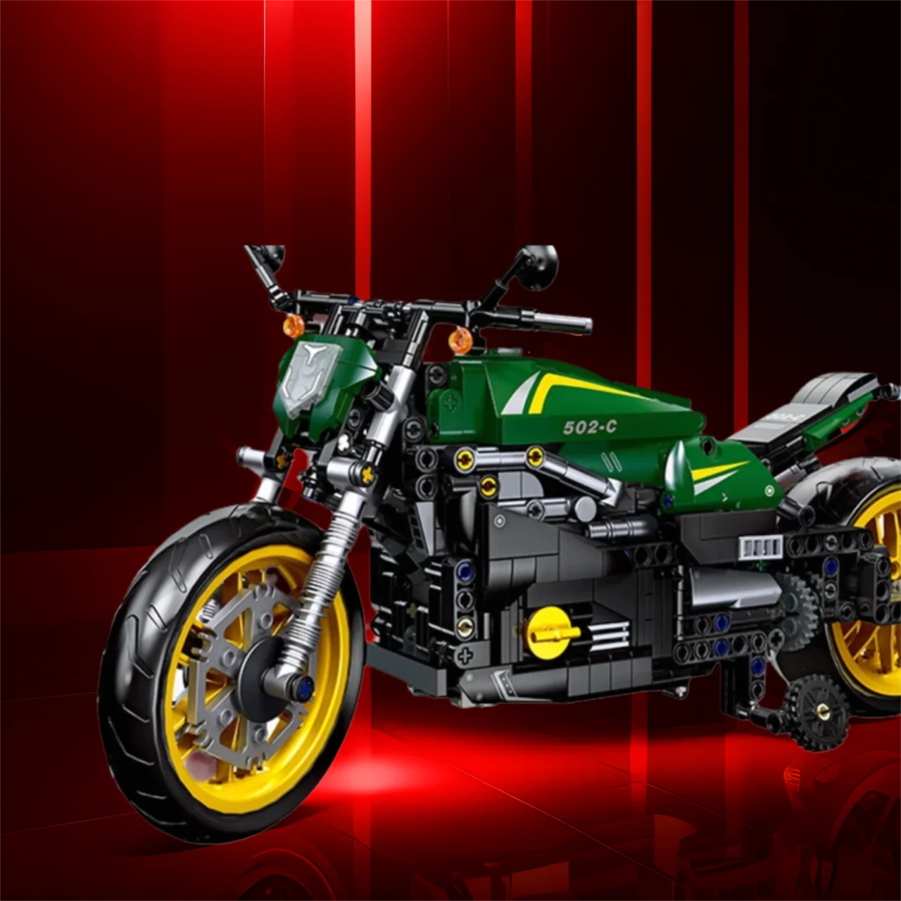 Technisches Radio 2,4 GHz Fernbedienung Motorrad Baustein Bene 502C Kraftfahrzeug Modell Dampf Ziegel, RC Spielzeug Sammlung