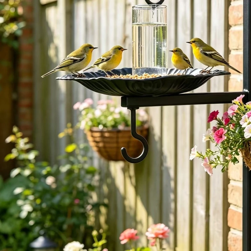 Garden Hanging Bird Feeder Tray with Tray and Lower Hook Form