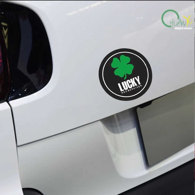 Four-leaf clover lucky LUCKY car side window glass body sticker interior cover scratch reflective sticker