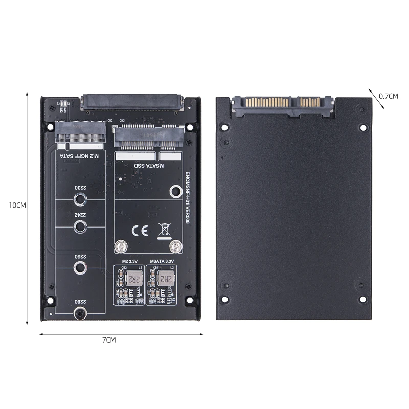 JBOD SSD Adapter M.2 B+M Key to SATA3.0 6G 2.5