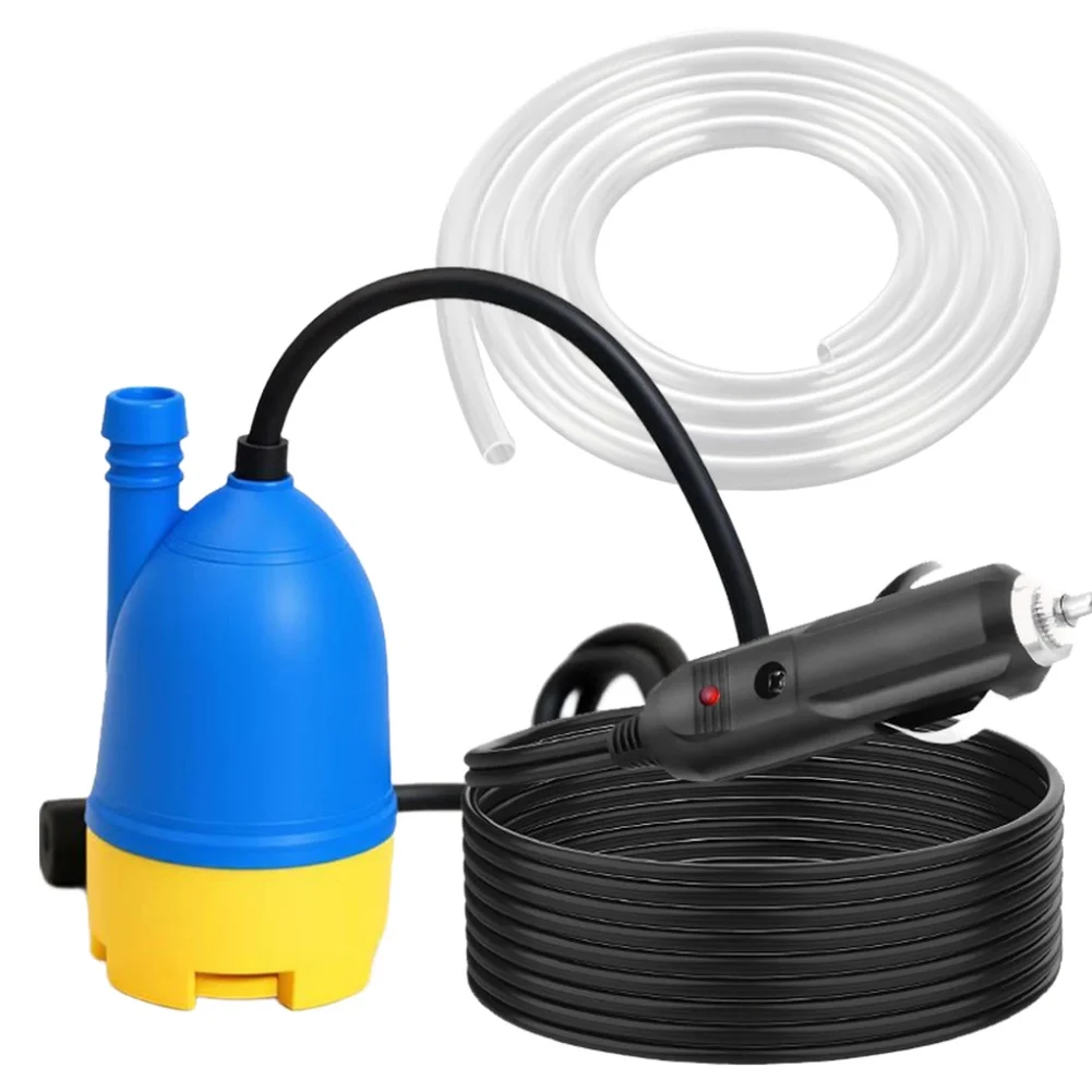 12V Self Priming Submersible Water Pump Portable RV Sump Pump With Debris Filter For Garden Ponds Swimming Pool Washing Tank