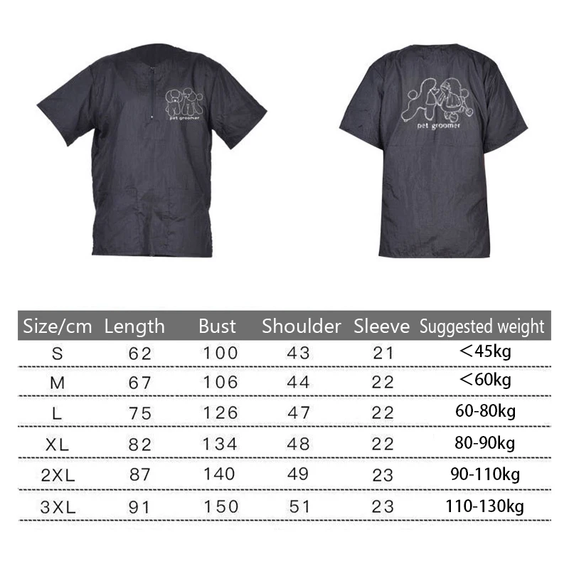 S-3XL veste de toilette pour animaux de compagnie magasin d'animaux hôpital cheveux antiadhésifs vêtements de travail imperméables chats chiens uniformes de soins de Salon pour animaux de compagnie unisexe