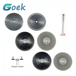 4pcs/Set Dental Diamond Disc with Needle Single-sided Fine Medium 22mm*0.2-0.3mm Dentistry Material Laboratory Tools Products