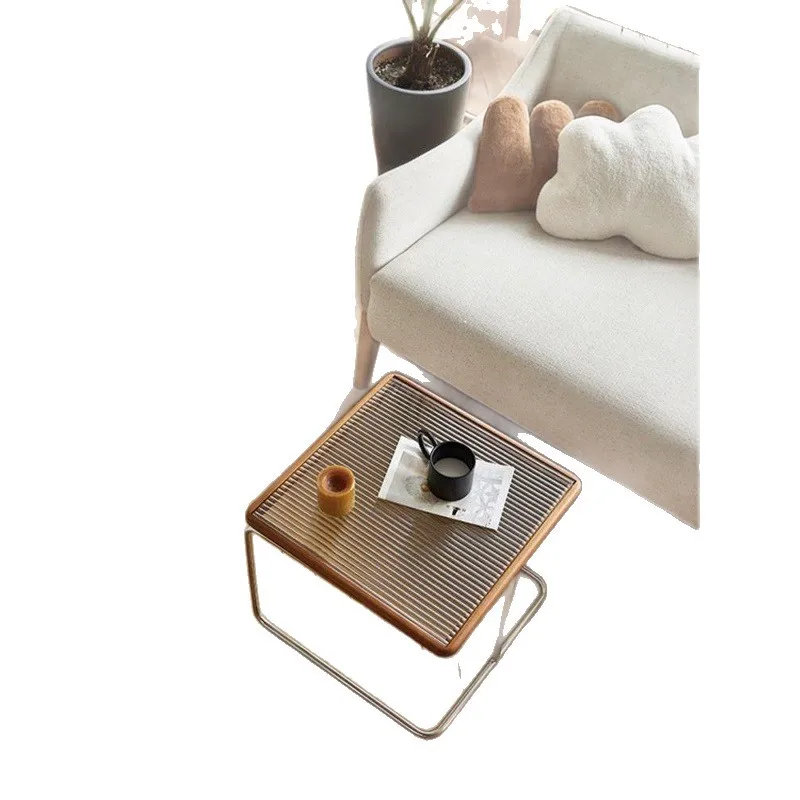 Medieval coffee table, living room home, small apartment side table combination, light luxury and retro