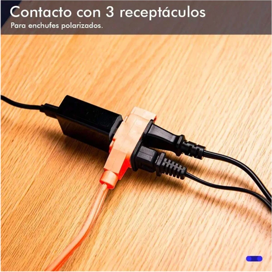 Electric extension multi-contact use RUDO15 meters 3 plugs