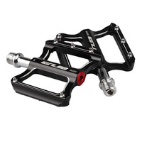 GUB GC020 Bike Pedal Aluminium Flat Platform Pedals Chrome Axle 9/16\