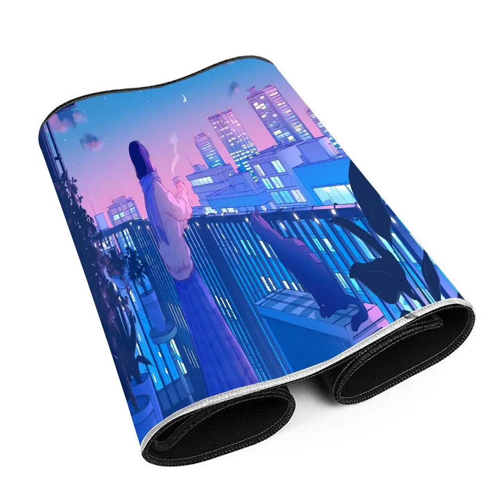 Imagem -06 - Grande Paisagem Roxa Mousepad Gaming Mouse Pad Lockedge Computador Teclado Mesa Esteira de Mesa