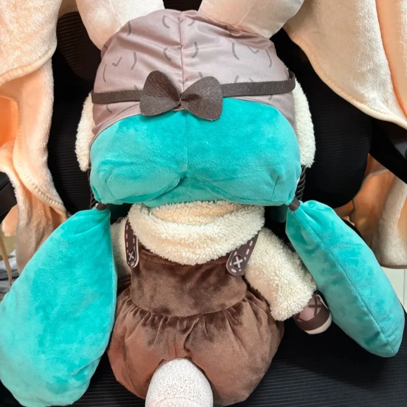 Oryginalna 45cm Pluszowa Lalka Sega Hatsune Miku Cukrowa Wata Gorąca Czekolada Fufu Ll Zabawka Wypchana Dla Fanów Anime Kawaii Prezent