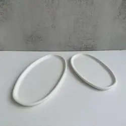 Concrete Storage Tray Silicone Mold Rectangular Oval Tray Dish Gel Epoxy Resin Molds For Flower Pot Base Craft DIY Plaster Molds