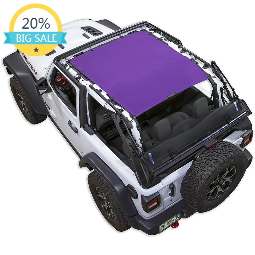 

Universal 2-Door Sunshade Roof Cover (2018-2026) for Off-Road Vehicles - All Models - High-Quality US Manufacturing - 10-Year Wa